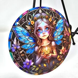 Fairy Garden ✦ Crystal Suncatcher ✦ Multicolored Stained Glass Window Decor OS